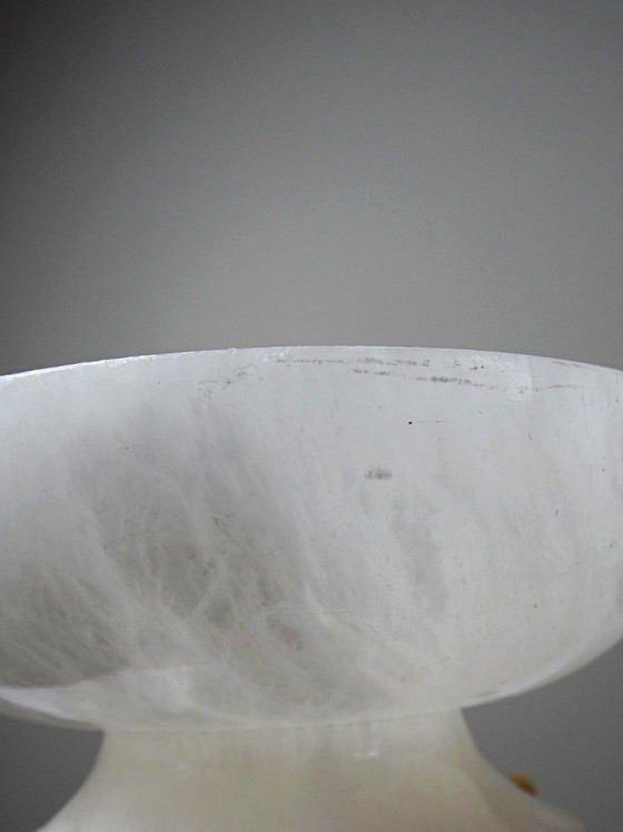 Image 1 of Vintage white alabaster bowl or trinket dish, Italy, 1960s-1970s