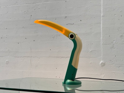 Pop Art icon Toucan table lamp, Italy 1980s