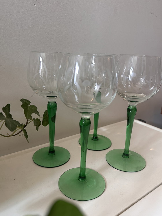 Image 1 of 4 wijnglazen jaren 70