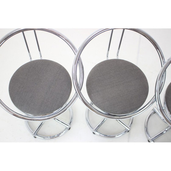 Image 1 of Ensemble de 4 tabourets de bar vintage, Italie 1970