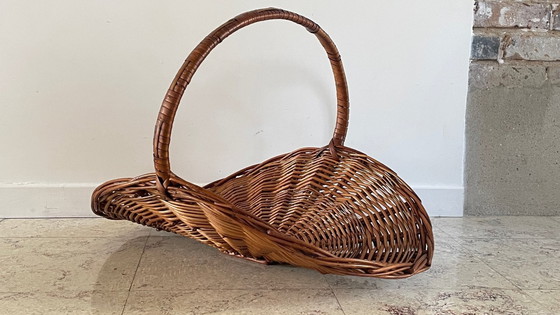 Image 1 of Vintage Rattan Log Basket
