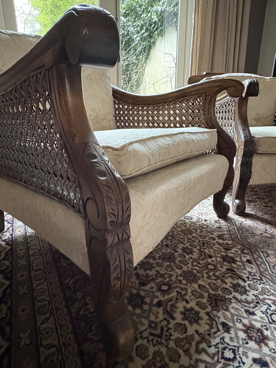 Image 1 of Set di sedie (legno e vimini)