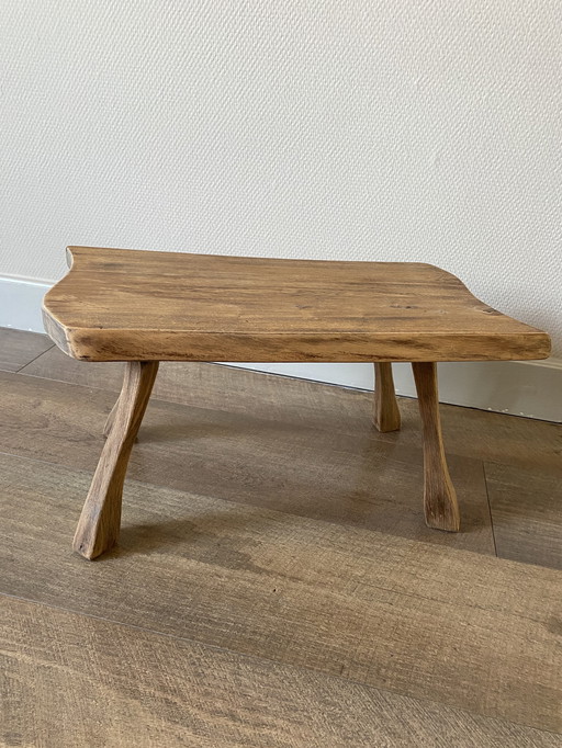 Brutalist side table tree trunk