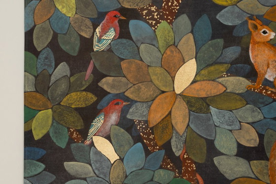 Image 1 of Painted canvas, or decorative panel, "Paradise Lost". Contemporary.