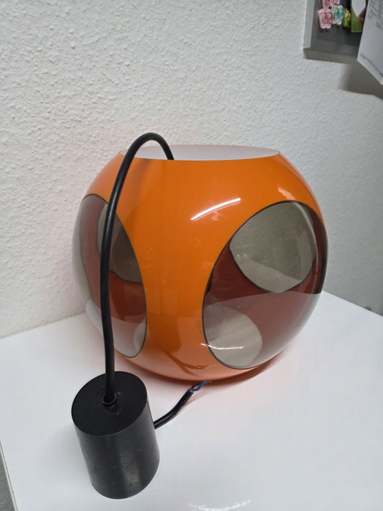 Lampada a sospensione 'Bug Eye' Space Age arancione massiccia vintage anni '70 – Lampade a sospensione, Altro (photo 5 of 11)