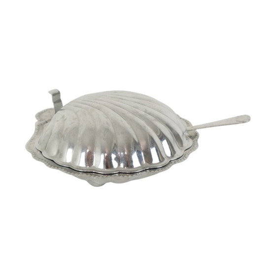 Vintage Coquille Schelp Boterschaal – Tafelaccessoires, Glass, Chrome (photo 4 of 12)