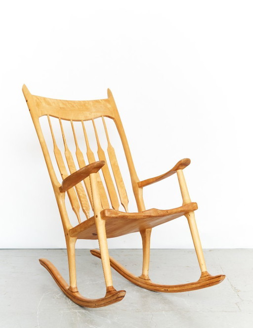 Sam Maloof geïnspireerde schommelstoel