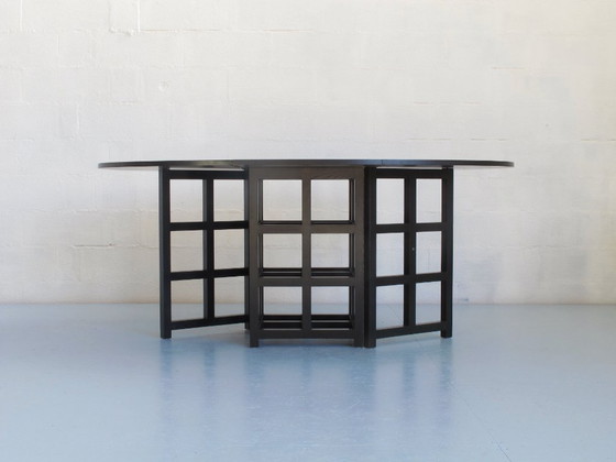 Image 1 of Tavolo in frassino tinto nero di Charles R. Mackintosh, edizione Cassina