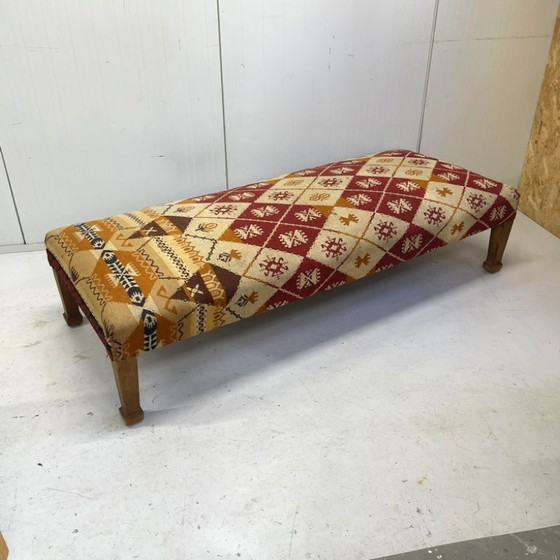 Image 1 of Antieke Turkse Ottomaanse kelimbank daybed bankje sofa