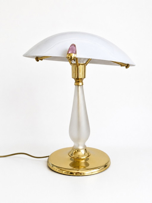 Carlo Nason for Aureliano Toso Murano Glass Table Lamp with Amethyst Details
