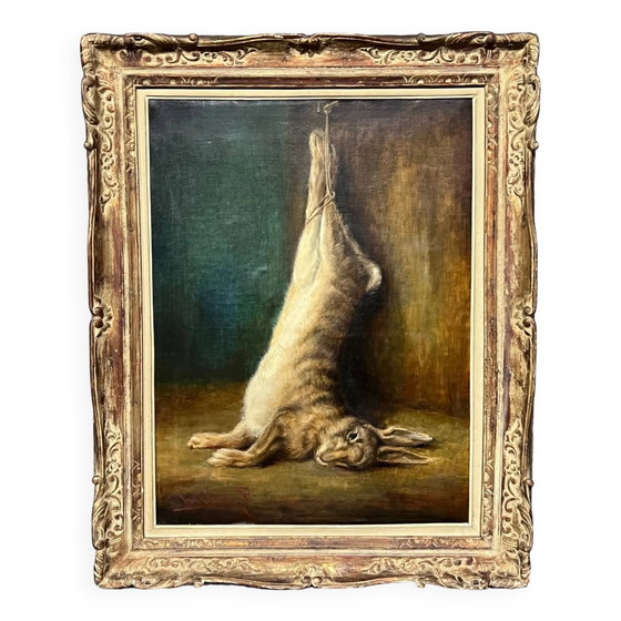 P. Hulin. “Hunting still life”. – Paintings & Drawings, Canvas (photo 2 of 8)