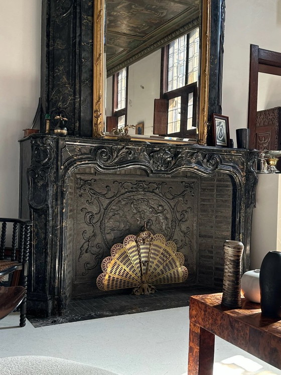 Paravent de cheminée vintage en laiton français en forme de paon, début à milieu du XXe siècle – Objets déco (photo 4 of 11)