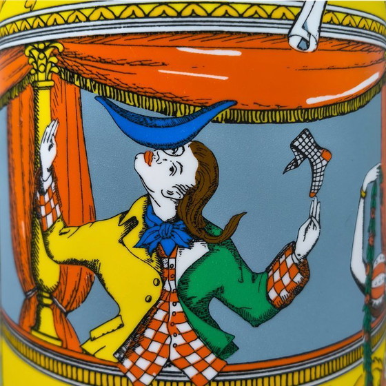 Image 1 of 1990s Gorgeous "Commedia dell'Arte" table Lamp by Piero Fornasetti for Antonangeli.