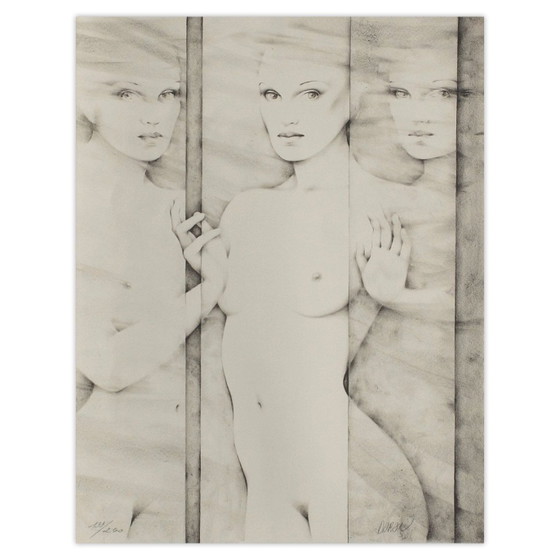 Image 1 of Gérard DARAN Nu au miroir Signed lithograph 1987