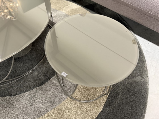 Image 1 of Rolf Benz 8770 Juego de mesa de centro de cristal D95xH30cm