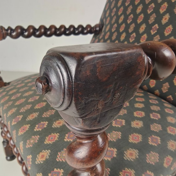 English Barley Twist Library Armchair in Dark Oak, circa 1700 – Other (photo 13 of 13)
