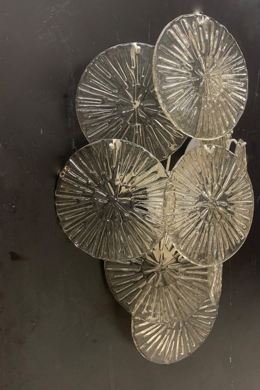 pair of wall lamps, appliques attributed to Mazzega