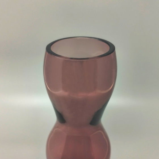 Image 1 of 1970s Space Age Purple Vase by V. Nason in Murano Glass. Made in Italy