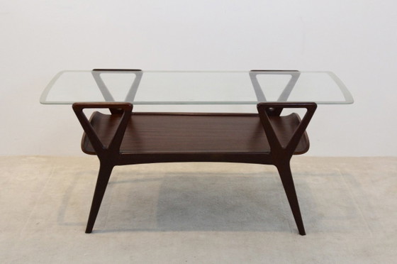 Scandinavische Teak Salontafel met Glazen blad, Koffietafelboeken, Scandinavian (foto 7 van 10)