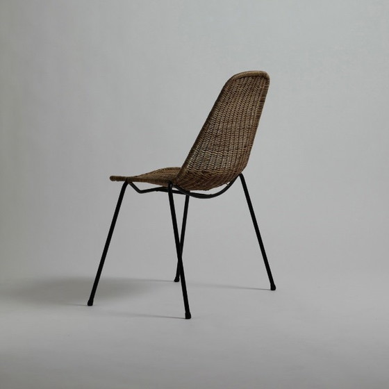 Vintage Basket Chair Gian Franco Legler, 1960s – Dining chairs, Iron, Wicker (photo 2 of 17)
