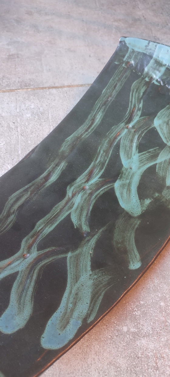 Image 1 of Grande ciotola in gres (firmata) proveniente da una manifattura francese, risalente agli anni '60-'70.