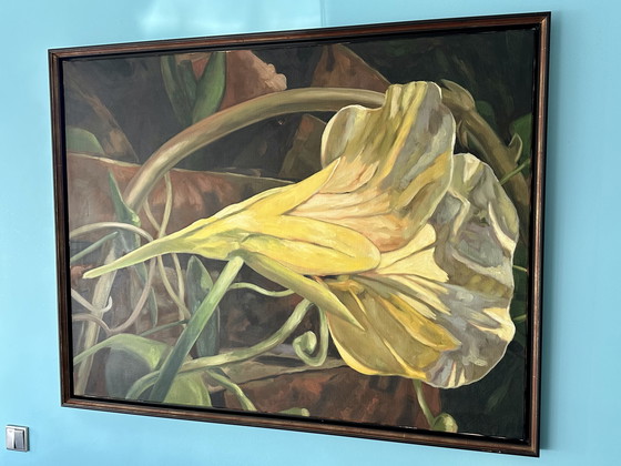 Image 1 of Vintage Theo Leijdekkers Smokey Painting 136,6 cm x 107 cm