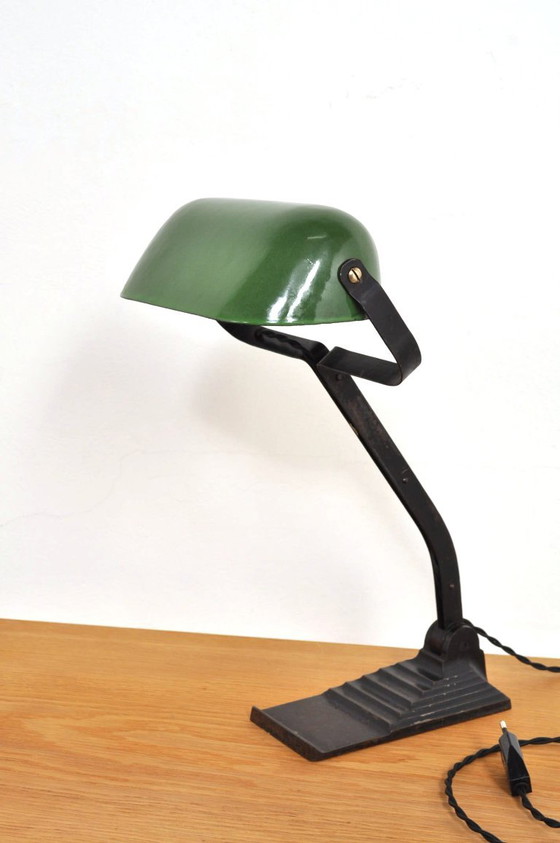 Lampe de notaire Art Déco Erpe, années 1930 – Metal (photo 12 of 12)