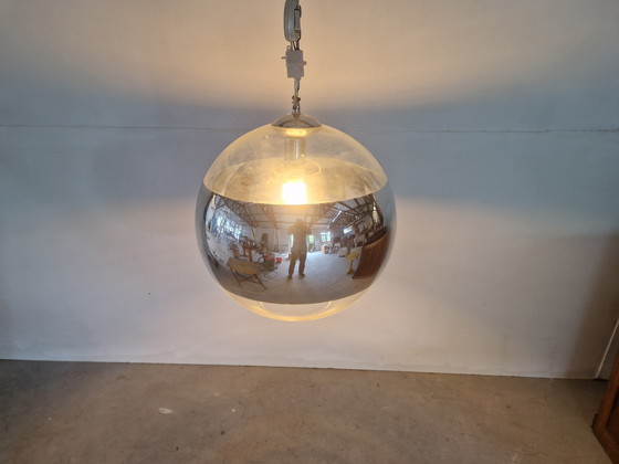 Image 1 of Lampada a globo con specchio vintage