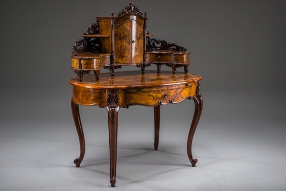 Escritorio Tocador Antiguo Louis Philippe de Nogal, 1860 – Wood (photo 17 of 28)