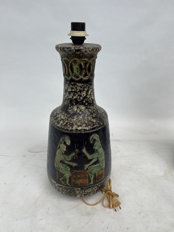 Image 1 of Vintage 1960s table lamp and vase set SKA Malmö Sweden