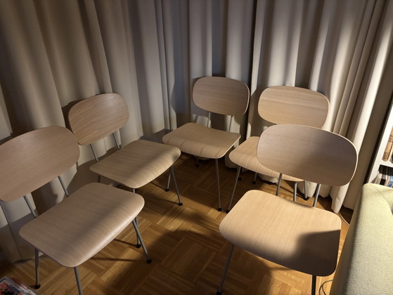 Dining chairs Gispen 116 6x – Metal, Wood (photo 5 of 5)