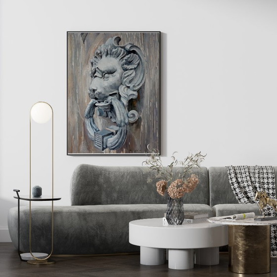 Original Oil Painting Contemporary Art Symbolism Door Knock - You Will Open – Paintings & Drawings, Canvas (photo 2 of 5)