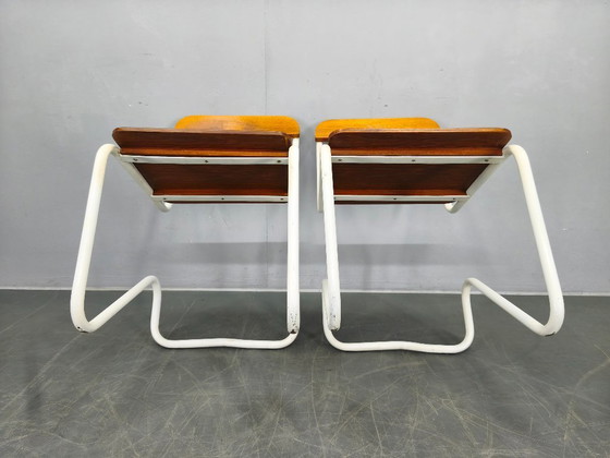 Image 1 of Set of 4 Bauhaus Cantilever Chairs, Tubular Steel, Germany 1930s