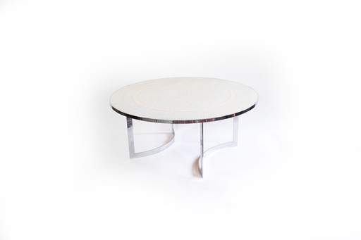 Ronde vintage mozaïektafel