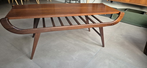 Vintage Teak Couchtisch mit umkehrbarer Tischplatte