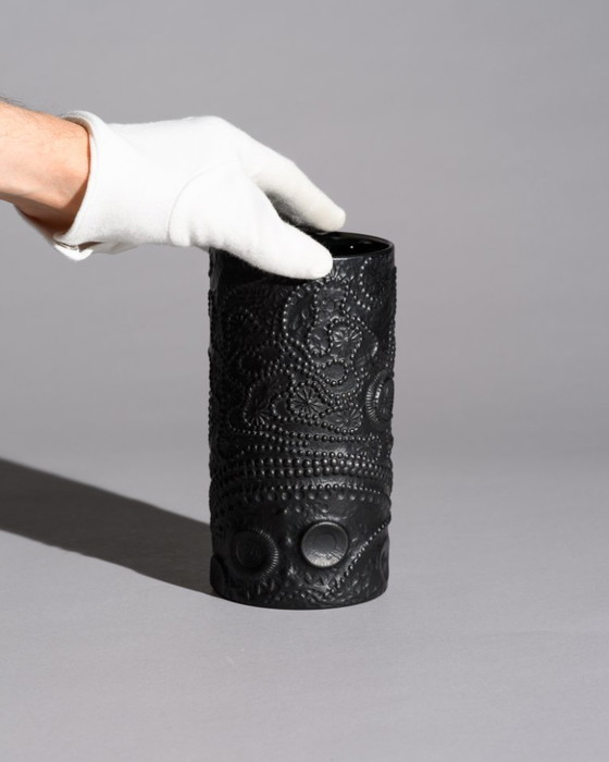 Image 1 of Martin Freyer Rosenthal Studio-Linie Bisque Porcelain Relief Brutalist Vase Duo