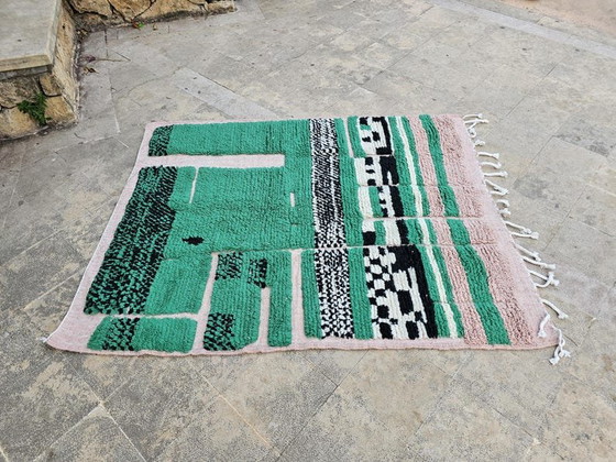 Alfombra verde hecha a mano de 300x300 cm. – Wool (photo 8 of 8)
