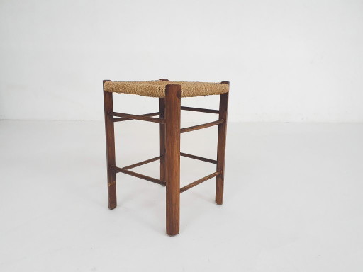 Small rattan bar stool, The Netherlands 1950's