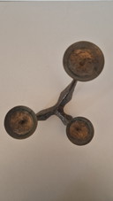 Brutalistischer Kerzenleuchter aus Bronze, 1970