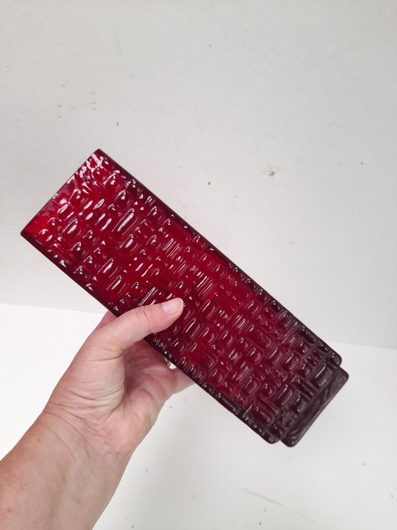Brutalist Glass Vase by Emil Funke for General Glass (photo 3 of 6)