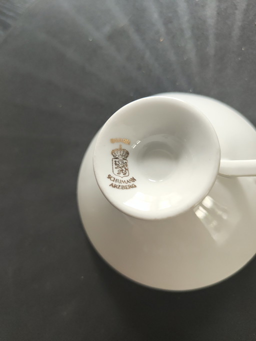 Coffee cup and saucer by Schumann Arzberg