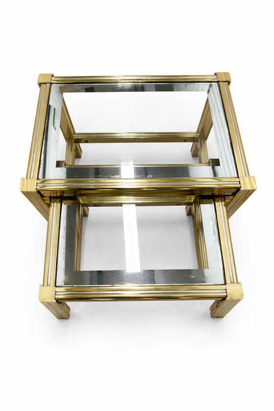 Image 1 of Vintage Italian Design nesting tables in Hollywood Regency style