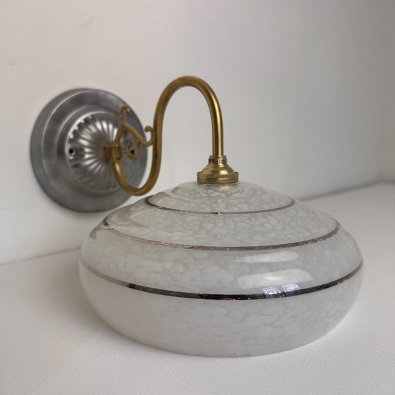 Image 1 of Applique da parete in vetro Clichy vintage