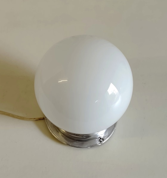 Opaline globe ceiling or wall light - mid. 20th century – Ceiling lights, Glass (photo 6 of 8)