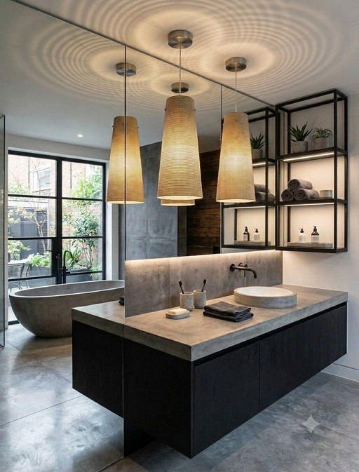 Pair of Tite 2 pendant lights - Design by Marc Sadler - Manufacturer: Foscarini 2001
