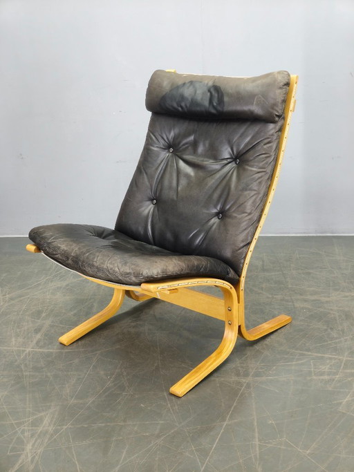Ingmar Relling Siesta Lounge Chair in Leather, Norway, 1970s