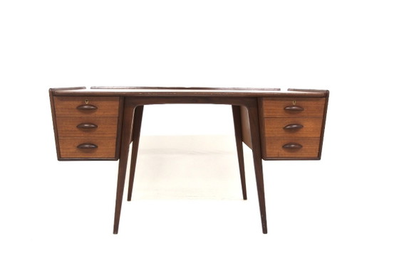 Scrivania scandinava in teak "PL. Uddebo", Svante Skogh, Svezia, 1960 – Scrivanie, Legno (photo 4 of 16)
