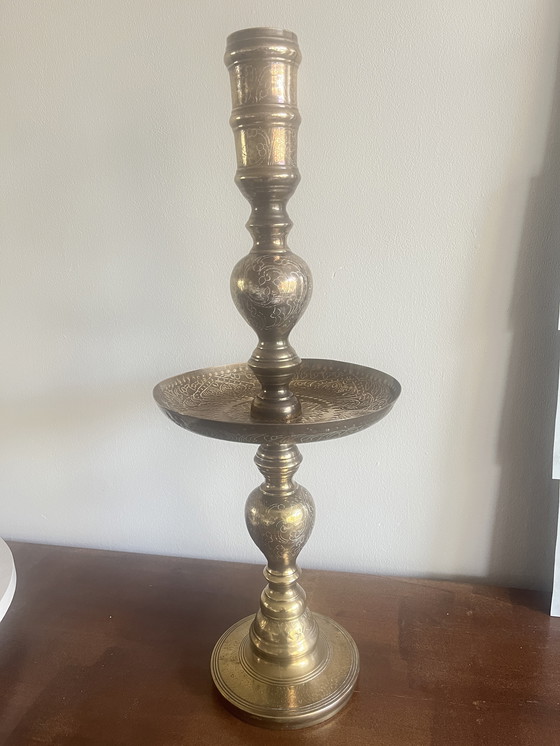 Image 1 of Marokkaans messing kandelaar antiek vintage 