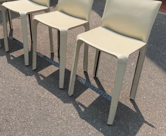 Image 1 of 4 bar stools 410 Cab of Mario Bellini for Cassina
