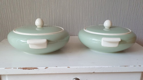 Image 1 of Twee vintage Villeroy-Boch dekselschotels 1947-1956